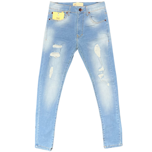 Calça Metal Carbono Slim Destroyed Jeans