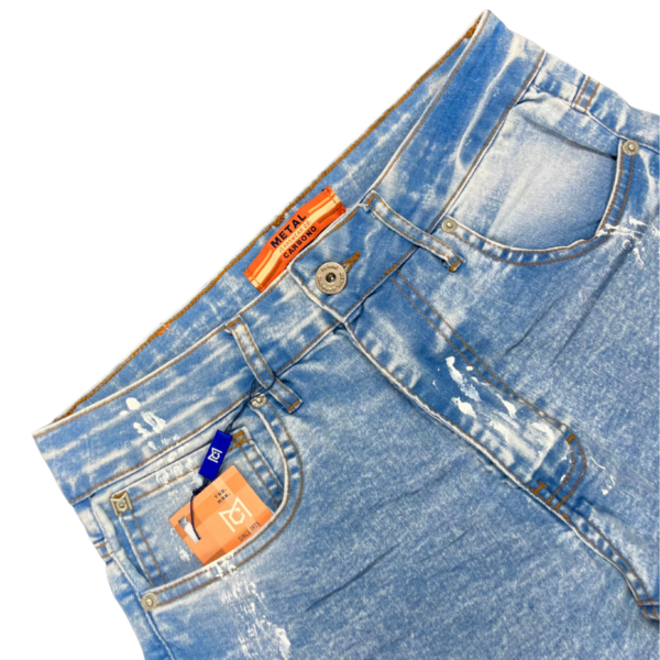 Calça Metal Carbono Skinny Paint Splash Jeans - Imagem 3
