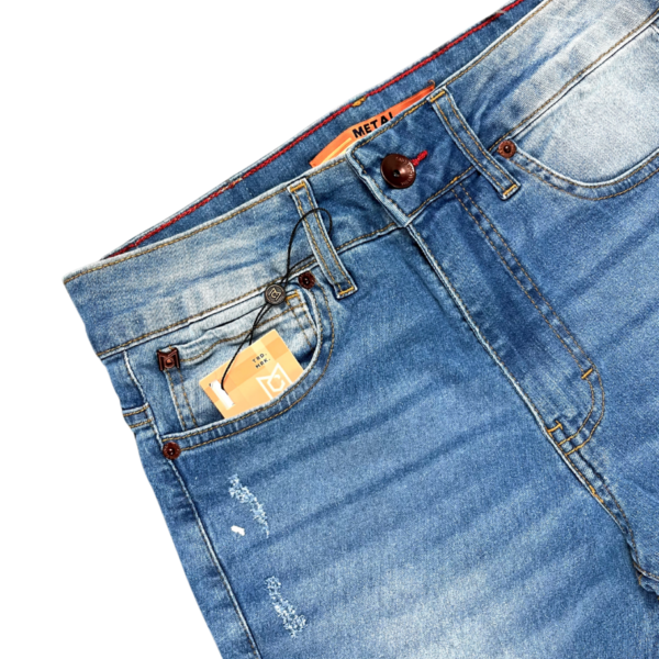 Calça Metal Carbono Slim Destroyed Jeans - Imagem 3